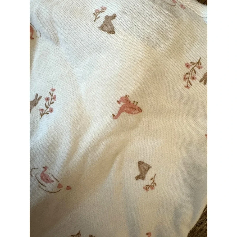 Child of Mine Baby Sleeper Girl Preemie Outfit Clothes Zip Goose‎ Bunny Flowers
